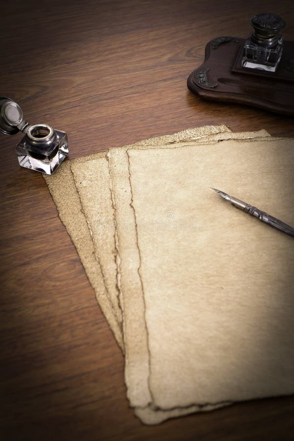 Papyrus on a desk