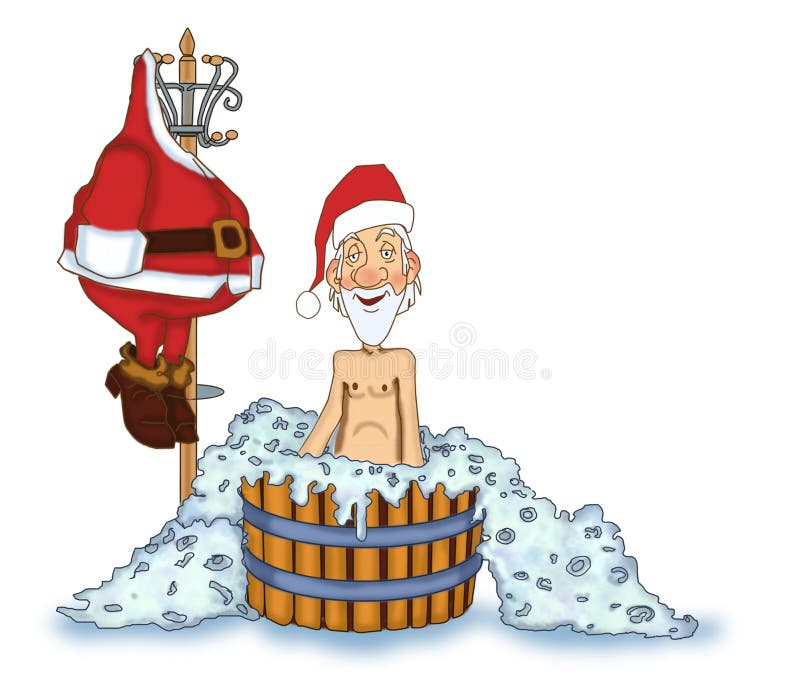 Papá Noel alegre ilustración del vector Papá Noel alegre ilustración del vector