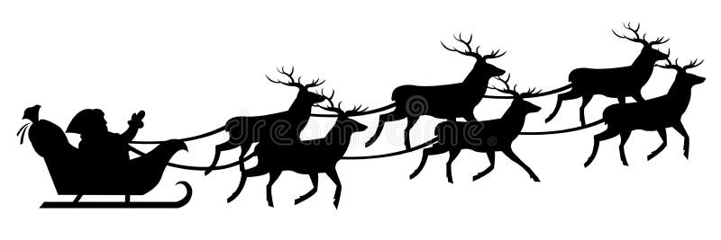 Papá Noel en el trineo. Vector stock de ilustración Papá Noel en el trineo. Vector stock de ilustración