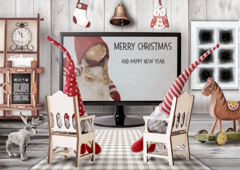 Papá Noel en un trineo imagen de archivo Papá Noel en un trineo imagen de archivo