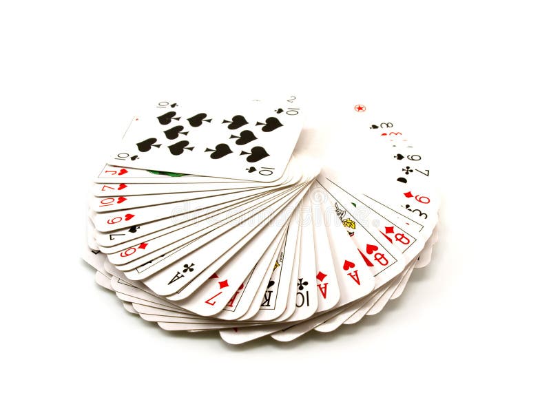 Paquet De Cartes De Jeu Avec Une Chemise Rouge Photo stock Image du