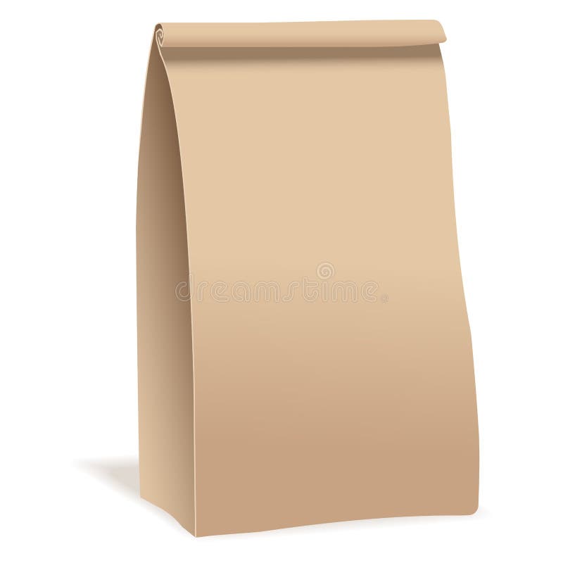 Paquet de sac de nourriture de papier de Brown Calibre réaliste de maquette de vecteur Conception d'emballage de vecteur illustration de vecteur Paquet de sac de nourriture de papier de Brown Calibre réaliste de maquette de vecteur Conception d'emballage de vecteur illustration de vecteur