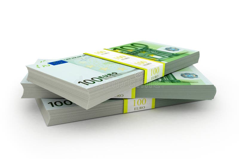 Paquet trois de 100 euro notes