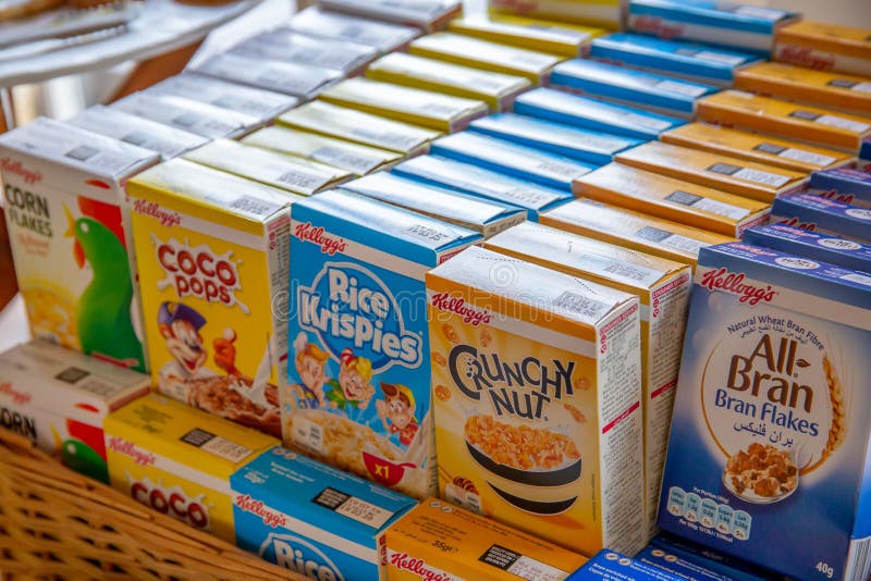 Paquete de la variedad del cereal de Kellogg's, solas cajas del servicio