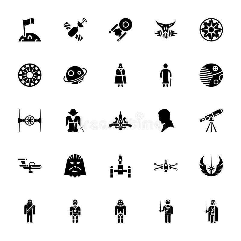 Paquete de las Guerras de las Galaxias ilustración del vector Paquete de las Guerras de las Galaxias ilustración del vector