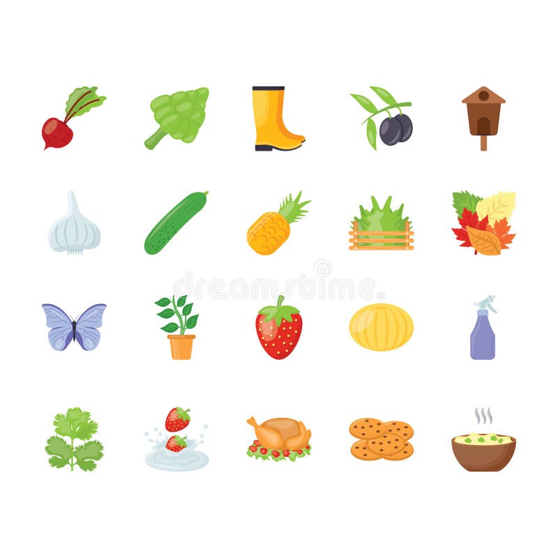 Paquete de los iconos de la acción de gracias ilustración del vector Paquete de los iconos de la acción de gracias ilustración del vector