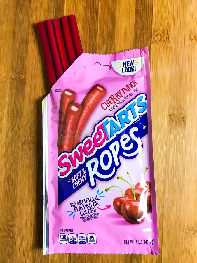 Sweetarts Cherry Ropes Candy Imagen editorial Imagen de suave