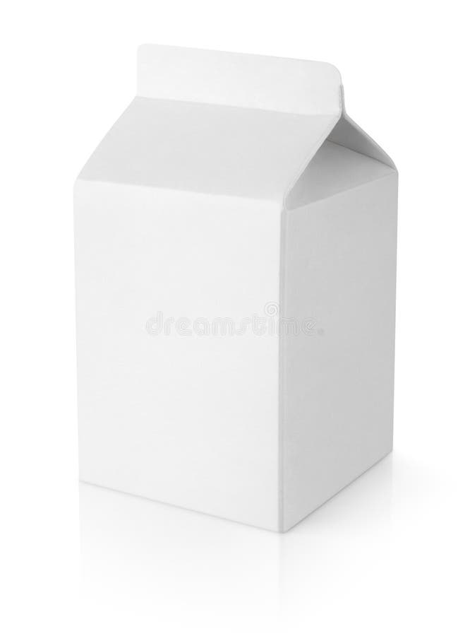 Paquete en blanco blanco del cartón de la leche