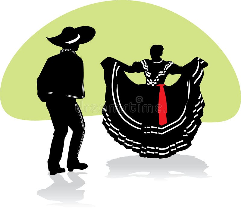par dansar folkloric mexikan royaltyfri illustrationer par dansar folkloric mexikan royaltyfri illustrationer