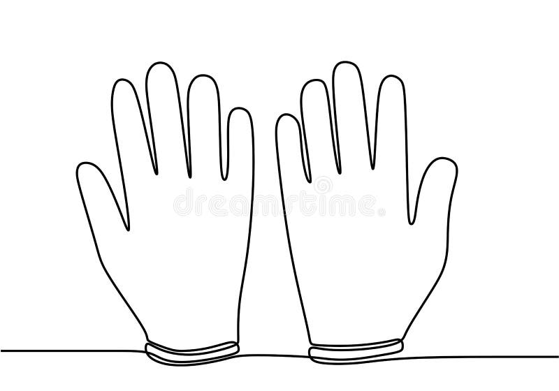 Tropezón tumor vértice Par De Guantes De Látex. Dibujo Continuo De Una Línea De Guante De Caucho  Para Proteger La Medicina De Limpieza, El Científico Y L Ilustración del  Vector - Ilustración de plano, individual: 188712042