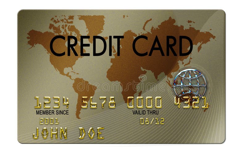 Typical plastic credit card with expiration date. Typical plastic credit card with expiration date