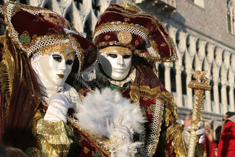 Pair in venice by carnival. Pair in venice by carnival