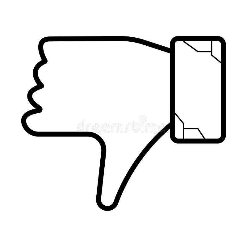 Para baixo ícone da mão ilustração do vetor Para baixo ícone da mão ilustração do vetor
