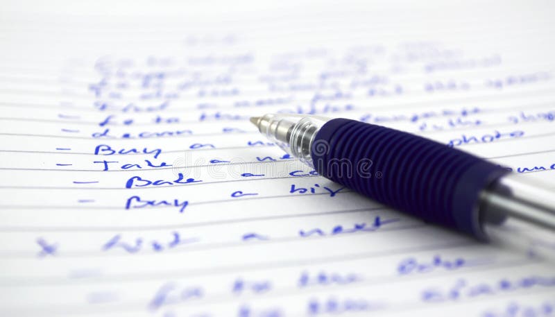 Para Hacer La Lista En Un Coche Foto de archivo - Imagen de concepto