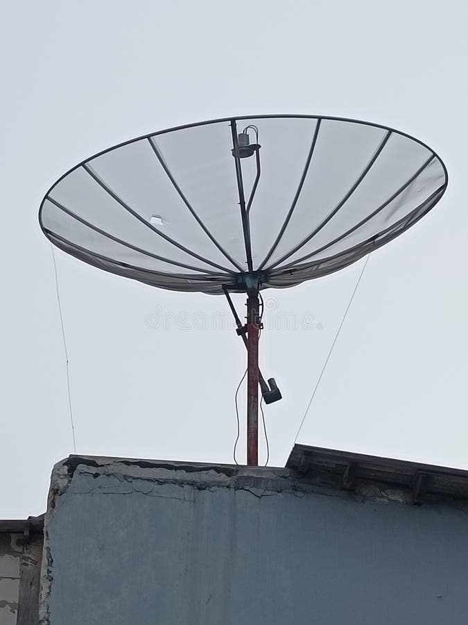 Parabolic Antenna is Like an Upside Down Umbrella Stock Image Image
