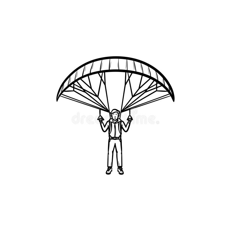 Parachutiste Vecteur De Parachutage De Silhouettes Illustration De