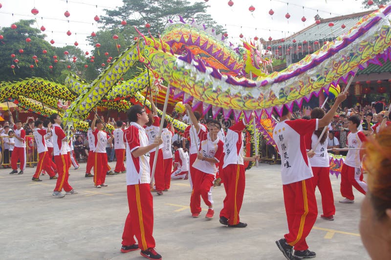 Desfile Chinês Chingay fotografia de stock