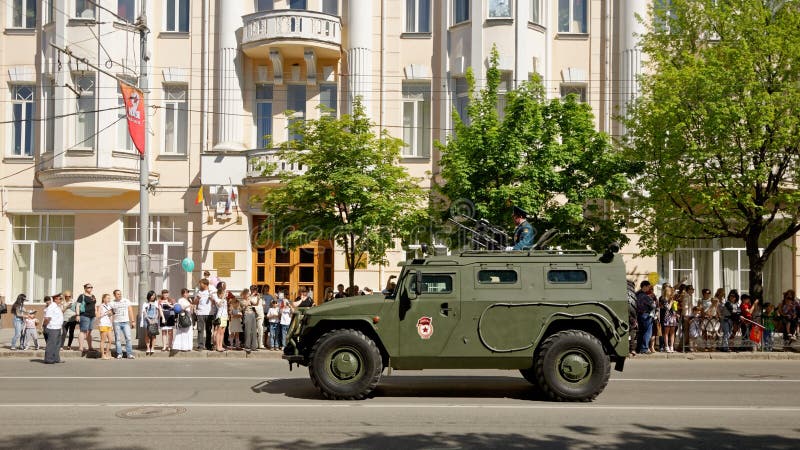 Parade of military equipment in honor of Victory Day. Bolshaya Sadovaya street, Rostov-on-Don, Russia. May 9, 2013. Parade of military equipment in honor of Victory Day. Bolshaya Sadovaya street, Rostov-on-Don, Russia. May 9, 2013.