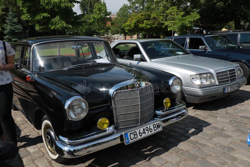 Parade of Old Retro Cars at Spring Retro Parade in Sofia, Bulgaria