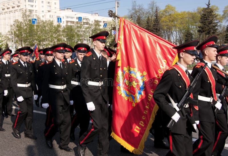 Parade of victory. Vladimir, May 9, 2009 stock photography