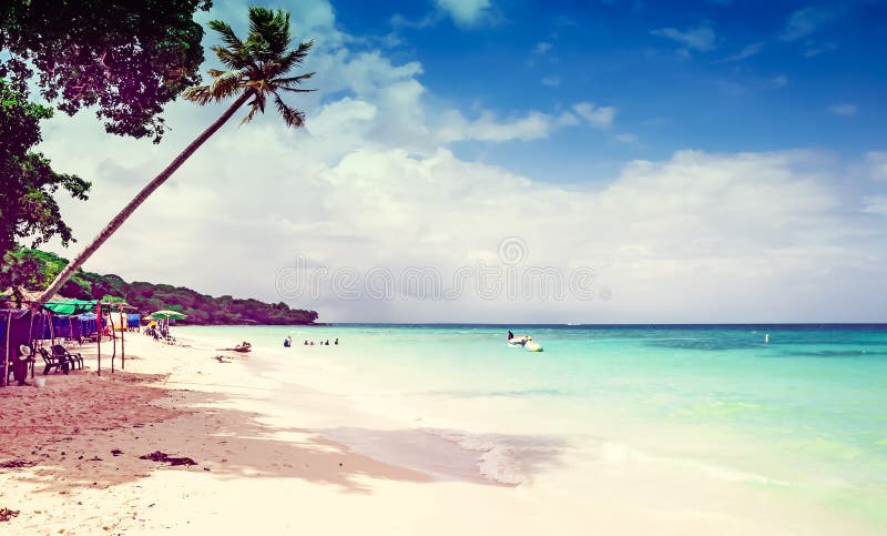 Paradies Playa BLANCA-Strand Von Baru-Insel Durch Cartagena In