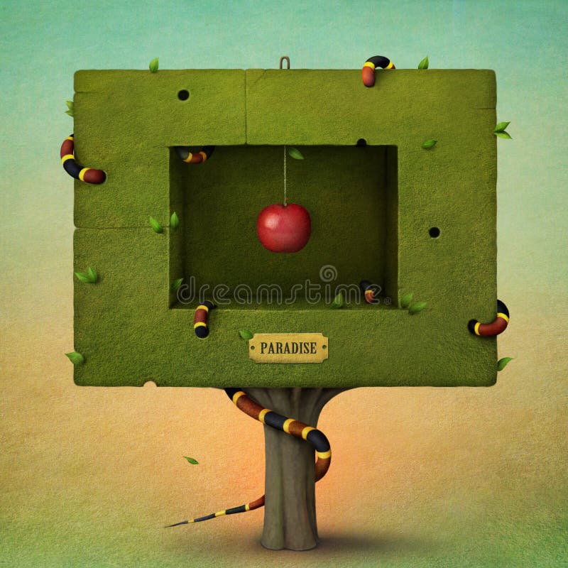 Paradiesbaum. vektor abbildung Paradiesbaum. vektor abbildung