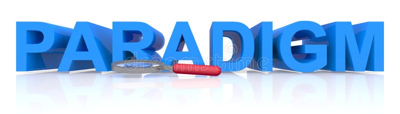 Paradigmă pe alb royalty free illustration