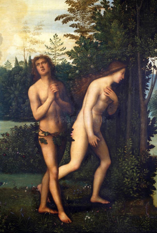 Mariotto Albertinelli: Expulsion of Adam and Eve from paradise, exhibited at the Great Masters Renaissance in Croatia, opened December 12, 2011. in Zagreb, Croatia. Mariotto Albertinelli: Expulsion of Adam and Eve from paradise, exhibited at the Great Masters Renaissance in Croatia, opened December 12, 2011. in Zagreb, Croatia