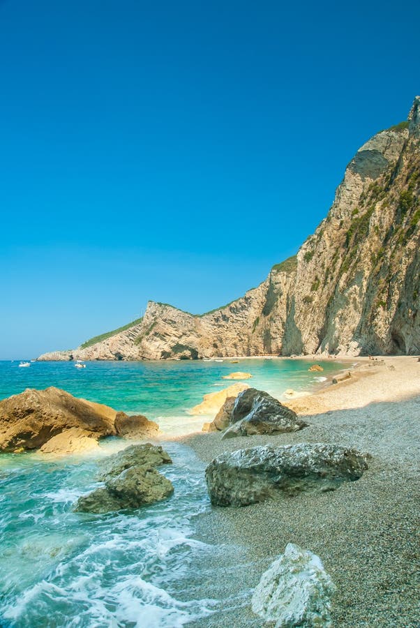 Paradise Beach Near Liapades, Western Of Corfu Island, Greece Stock ...