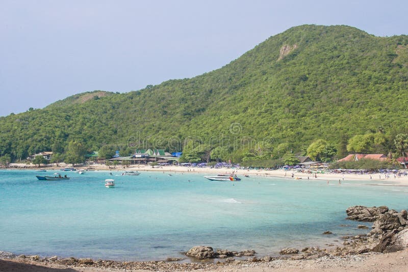 Paradise Island topical beach with Blue Sea