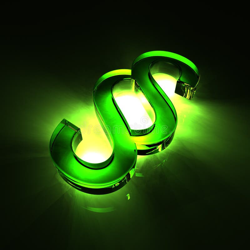 Paragraph symbol glass - green royalty free illustration Paragraph symbol glass - green royalty free illustration