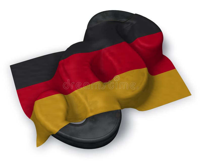 Paragraphsymbol und deutsche Flagge lizenzfreie abbildung Paragraphsymbol und deutsche Flagge lizenzfreie abbildung
