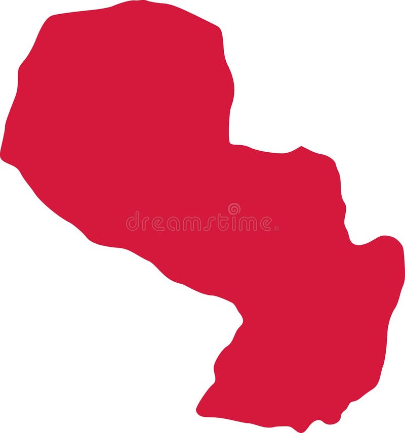 Paraguay-Kartenvektor stock abbildung Paraguay-Kartenvektor stock abbildung