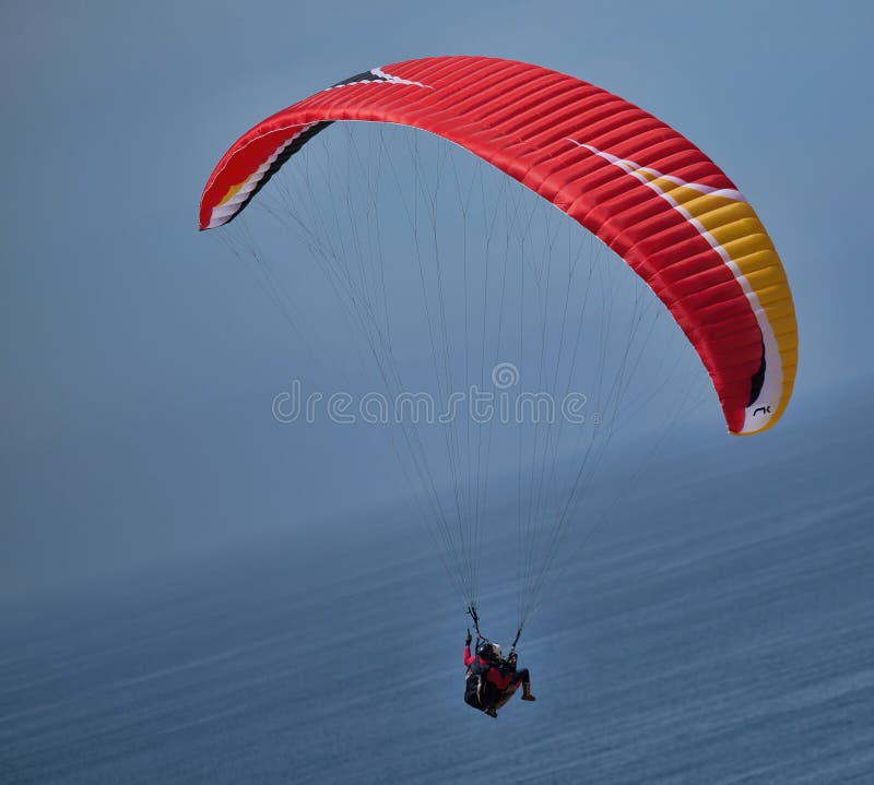 Parakiting Nad ocean blisko Torrey sosen, Kalifornia obrazy stock Parakiting Nad ocean blisko Torrey sosen, Kalifornia obrazy stock