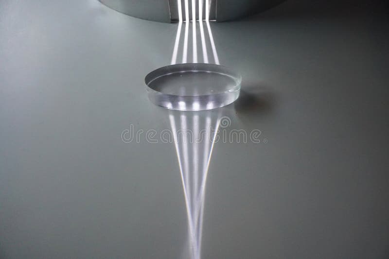 Parallel Light Passes through a Convex Lens and is Refracted into the