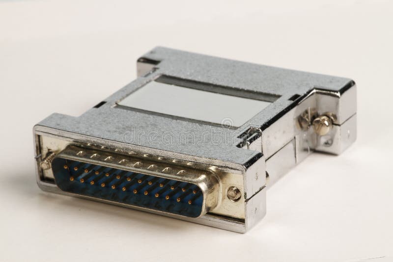 Parallel Port Hardlock for Software. Stock Image Image of port