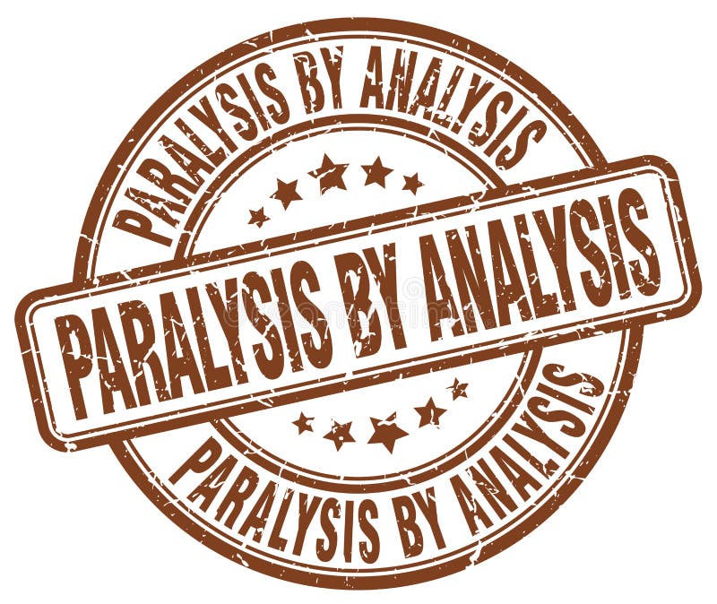 Analysis paralysis flat icon Royalty Free Vector Image
