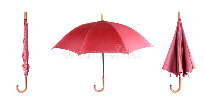 Red umbrella with white background. Red umbrella with white background