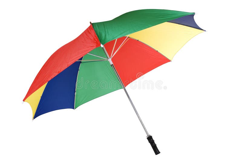 Stock image of colorful umbrella isolated on white. Stock image of colorful umbrella isolated on white