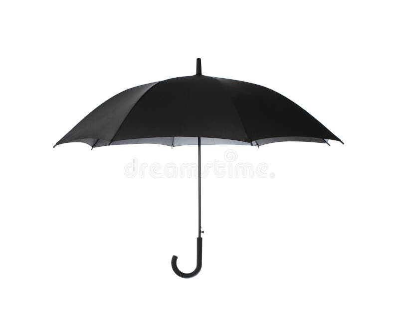 Black umbrella isolated on white background. Black umbrella isolated on white background