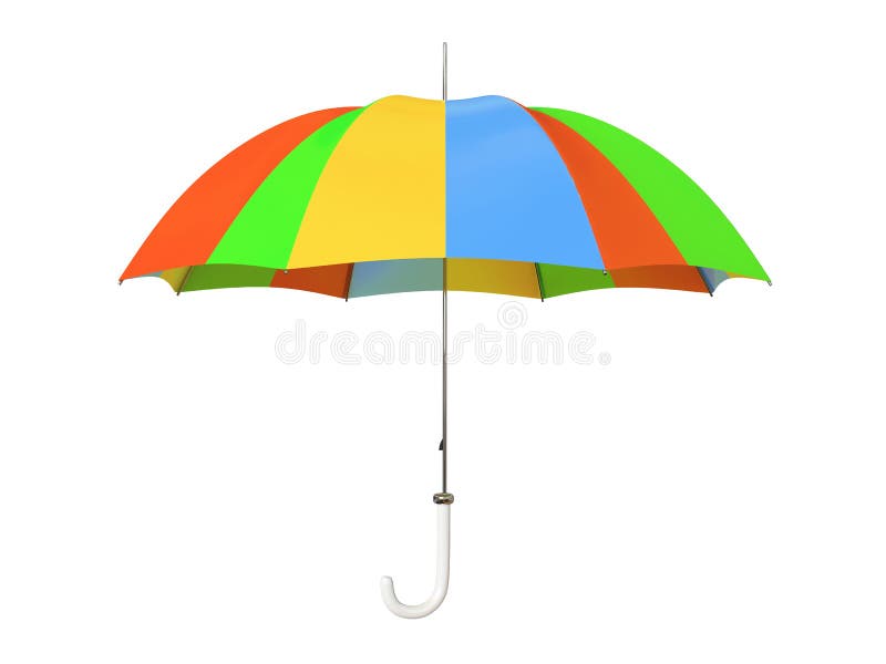 Colorful umbrella isolated on white background. Colorful umbrella isolated on white background