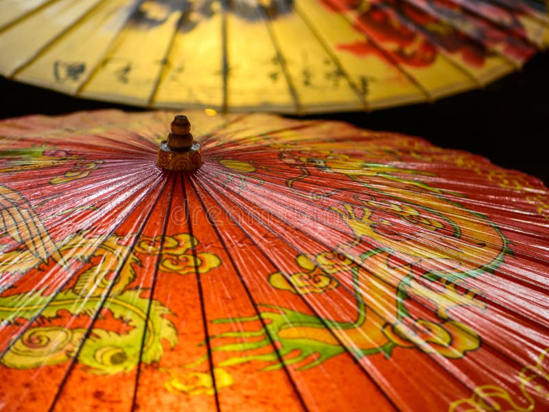 Parapluie En Papier Huilé De Style Chinois, Parapluie En Papier Huilé