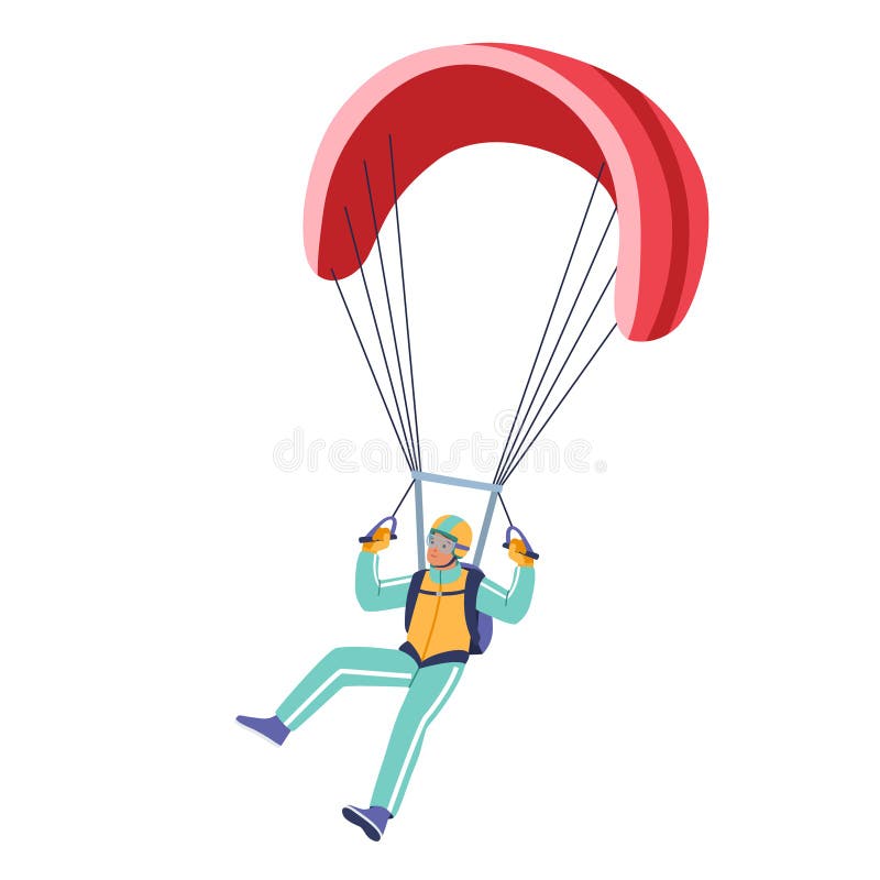 Vetores de Paraquedistas Com Paraquedas Esportes Extremos De