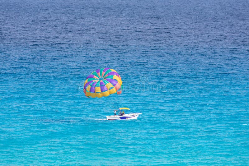 Parasailing in the Caribbean Sea Stock Photo Image of nature