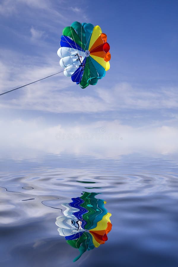 Parasailing parachute.