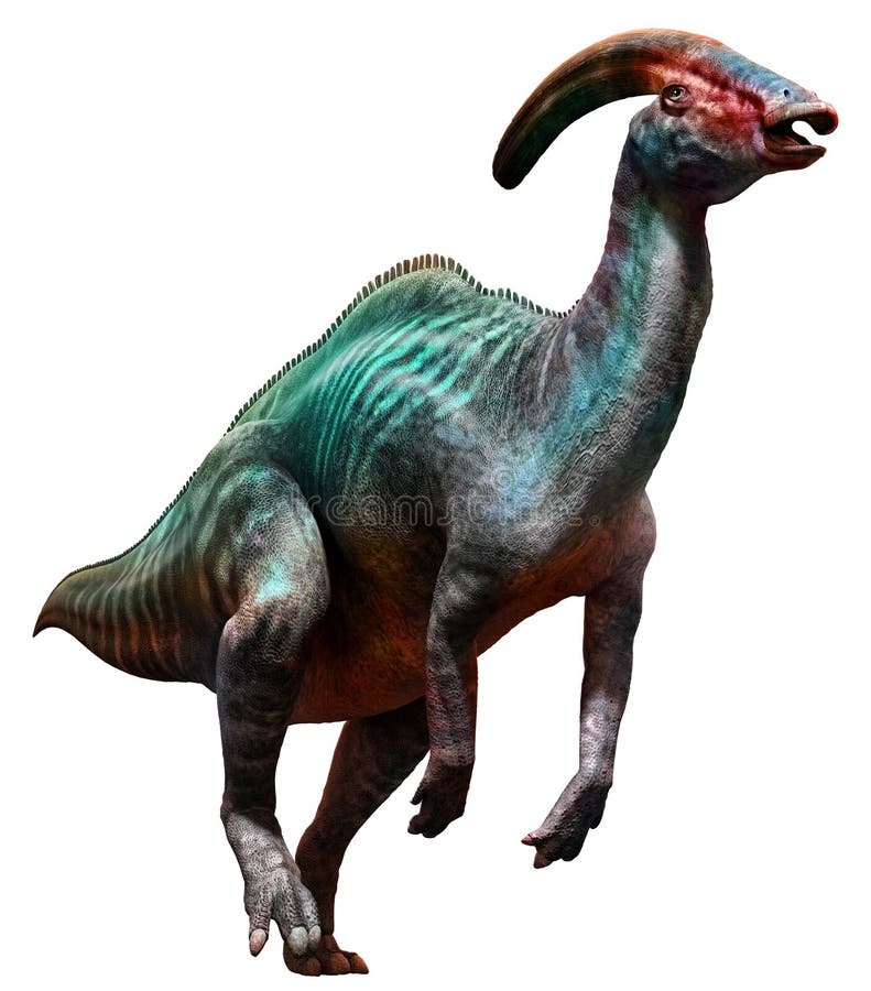 Parasaurolophus dino. dinossauro extinto com crista craniana ou