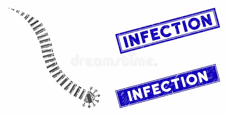 Parasite-Wurmmosaik und Wasserzeichen für Notaufnahme lizenzfreie abbildung