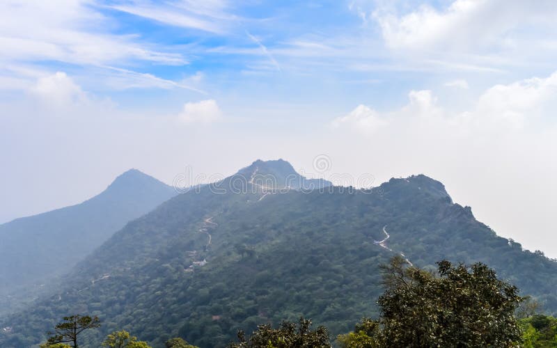 Parasnath Hill Range Scenic Landscape View. It is located at eastern end of the Chota Nagpur Plateau in Giridih district of Indian