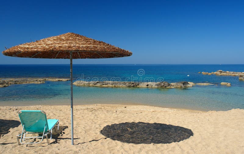 Parasol in cyprus beach