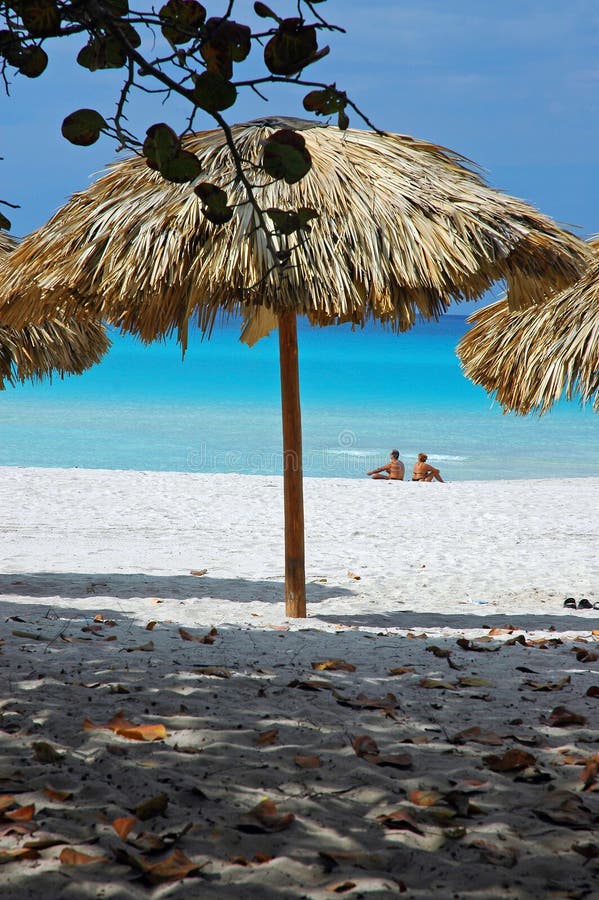 Sunshade on a Caribbean Beach. Sunshade on a Caribbean Beach